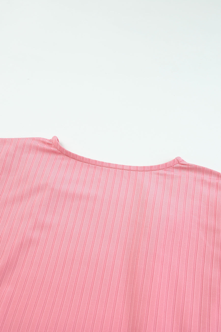 Plus Size Pink Shimmer Ribbed Texture Cardigan