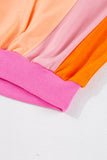 Color Block Patchwork Drop Shoulder Sweatshirt with Pockets- 2 Colors