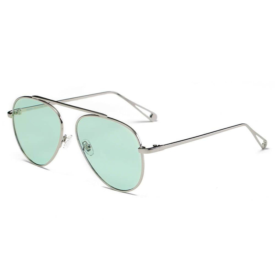HIDALGO Metal Oversized Tinted Lens Aviator Sunglasses- 8 Colors