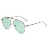 HIDALGO Metal Oversized Tinted Lens Aviator Sunglasses- 8 Colors