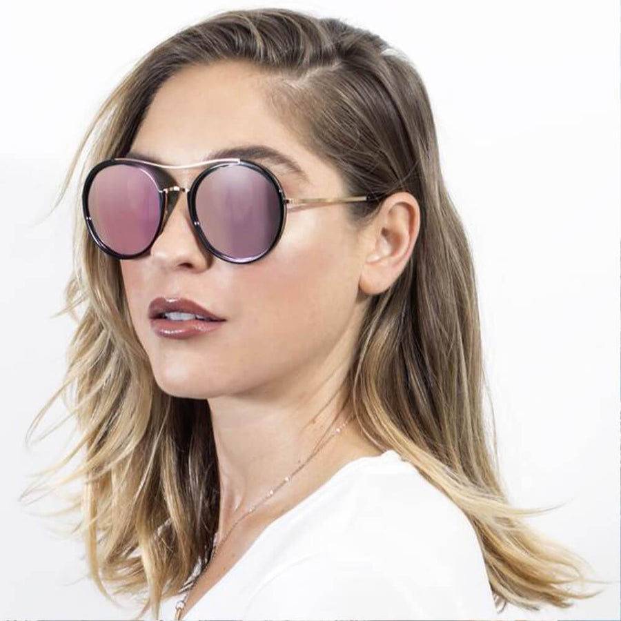FARMINDALE | Polarized Circle Round Brow Bar Sunglasses- 6 Colors