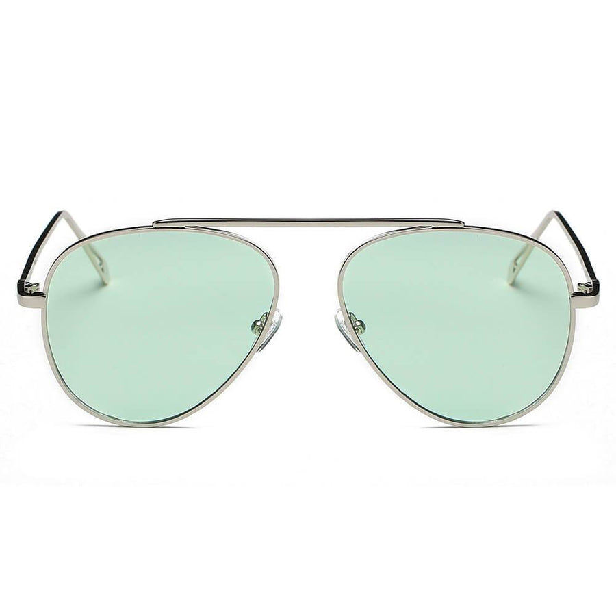 HIDALGO Metal Oversized Tinted Lens Aviator Sunglasses- 8 Colors