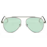 HIDALGO Metal Oversized Tinted Lens Aviator Sunglasses- 8 Colors