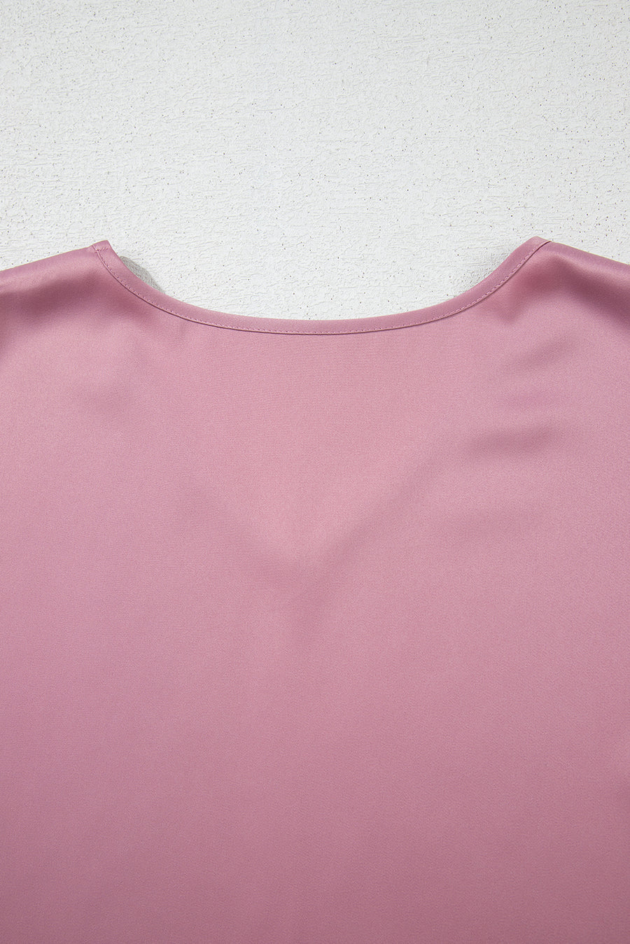 Toadstool Satin Ruffle Sleeve V-Neck Blouse