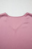 Toadstool Satin Ruffle Sleeve V-Neck Blouse