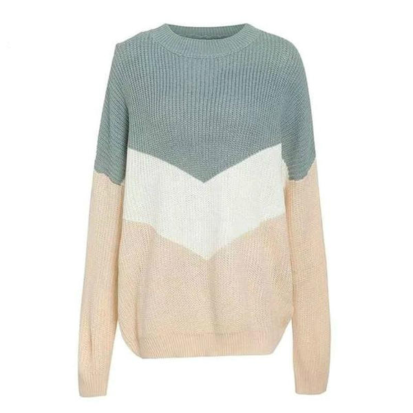 Women's Chevron Drop Shoulder Sweater- 4 Colors