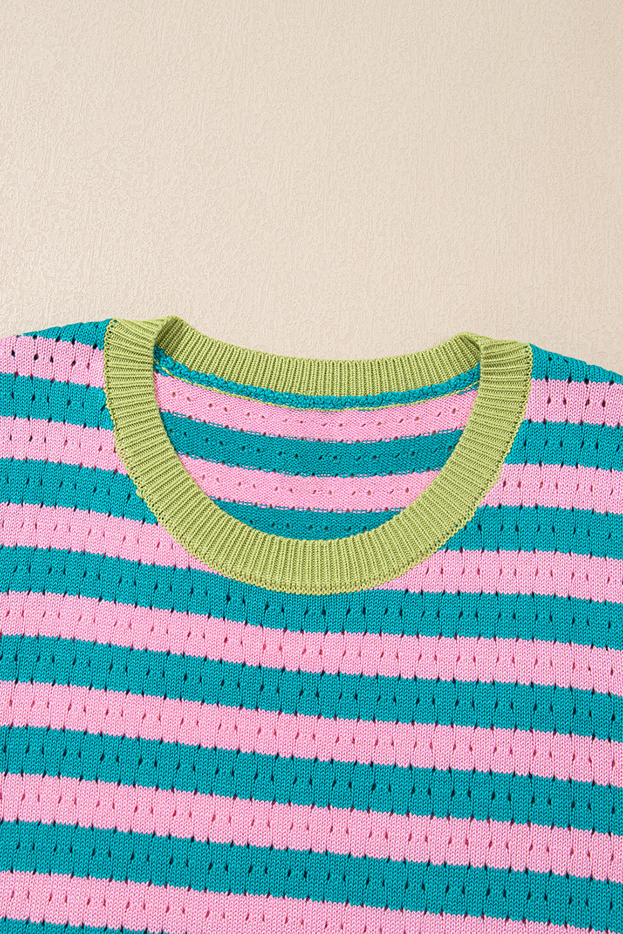 Striped Contrast Trim Sleeveless Sweater Vest- 3 Colors