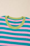 Striped Contrast Trim Sleeveless Sweater Vest- 3 Colors