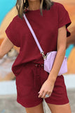 Textured Short Sleeve Top and Shorts Set- 7 Colors