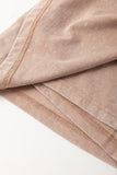 Yellow Cream Solid Color Washed Sleeveless Top Split Skort Cotton 2pcs Outfit