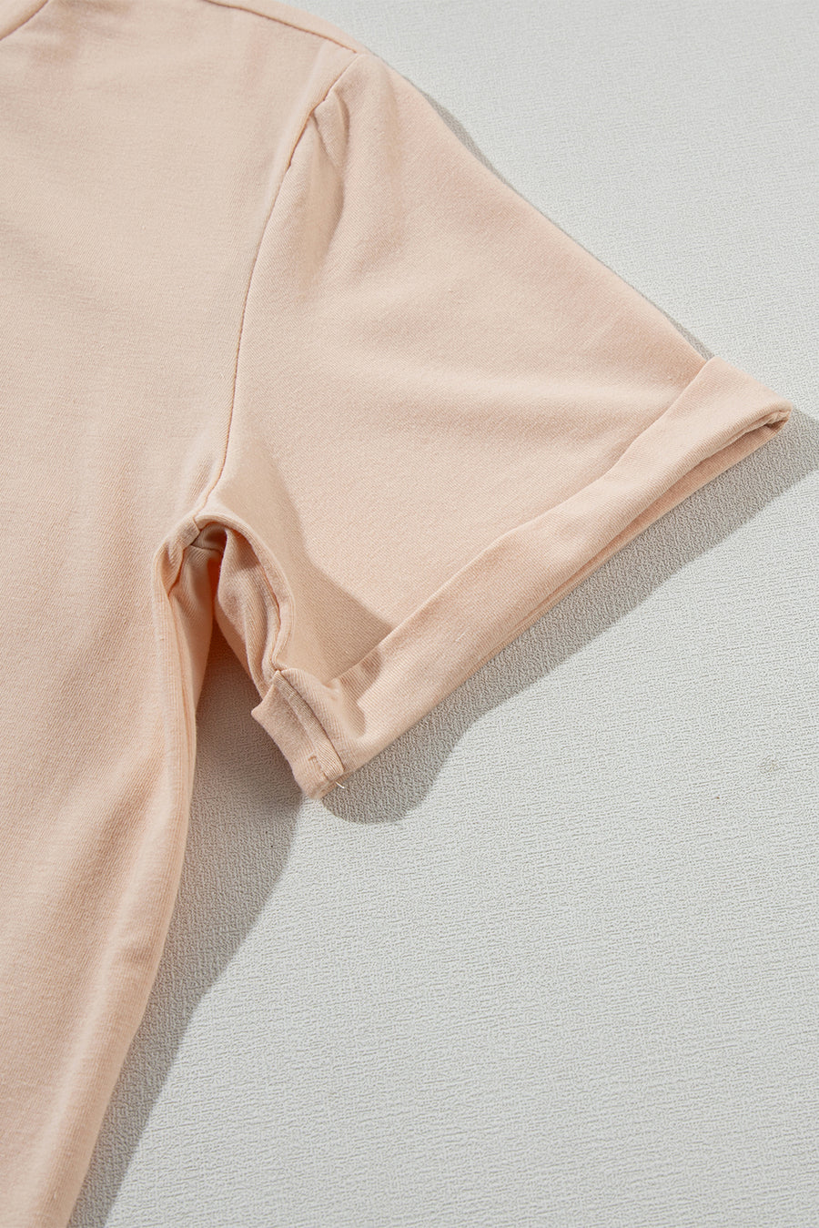 Basic Crew Neck Rolled Sleeve T-Shirt- 12 Colors