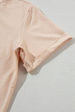 Basic Crew Neck Rolled Sleeve T-Shirt- 12 Colors