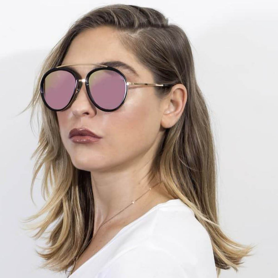 FARMINDALE | Polarized Circle Round Brow Bar Sunglasses- 6 Colors