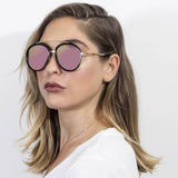 FARMINDALE | Polarized Circle Round Brow Bar Sunglasses- 6 Colors
