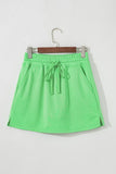 French Terry Drawstring Skort with Pockets- 3 Colors