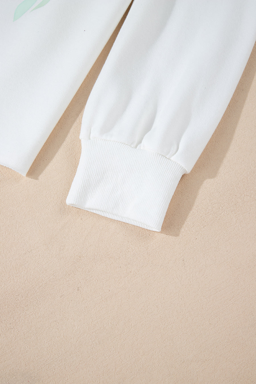 White & Pastel Bows Loose Fit Drop Sleeve Sweatshirt