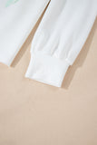 White & Pastel Bows Loose Fit Drop Sleeve Sweatshirt