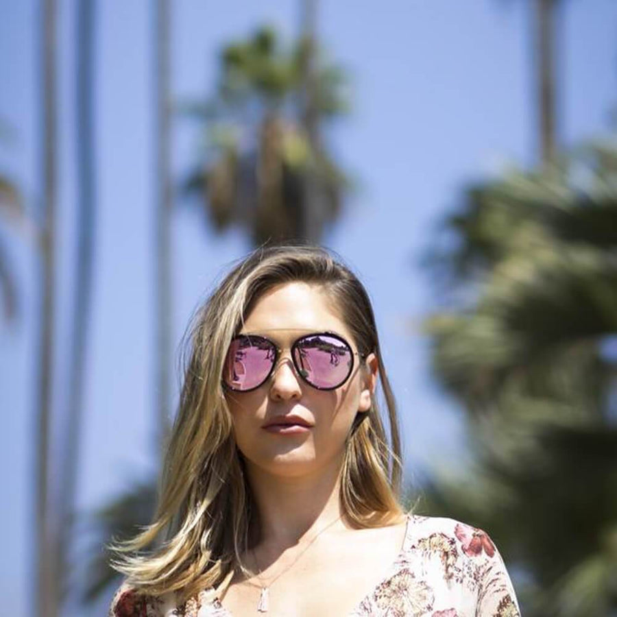 FARMINDALE | Polarized Circle Round Brow Bar Sunglasses- 6 Colors