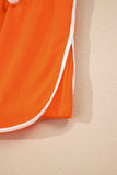 Varsity Striped Drop Shoulder Pullover Sweatshirt & Mini Skort Set- 6 Colors