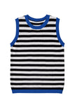 Striped Contrast Trim Sleeveless Sweater Vest- 3 Colors