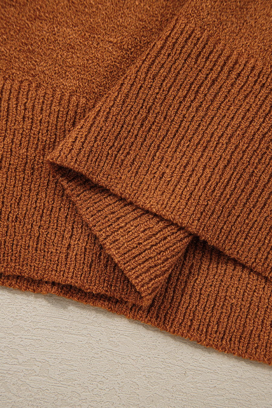 Striped Ribbed Edge Drop Shoulder Sweater- 2 Colors