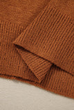 Striped Ribbed Edge Drop Shoulder Sweater- 2 Colors