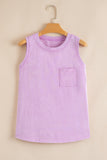 Wisteria Mineral Wash Chest Pocket Tank Top