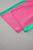 Color Block Patchwork Long Sleeve Top and Pants Set