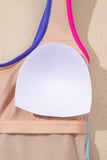 Textured Color Block One-Piece Swimsuit