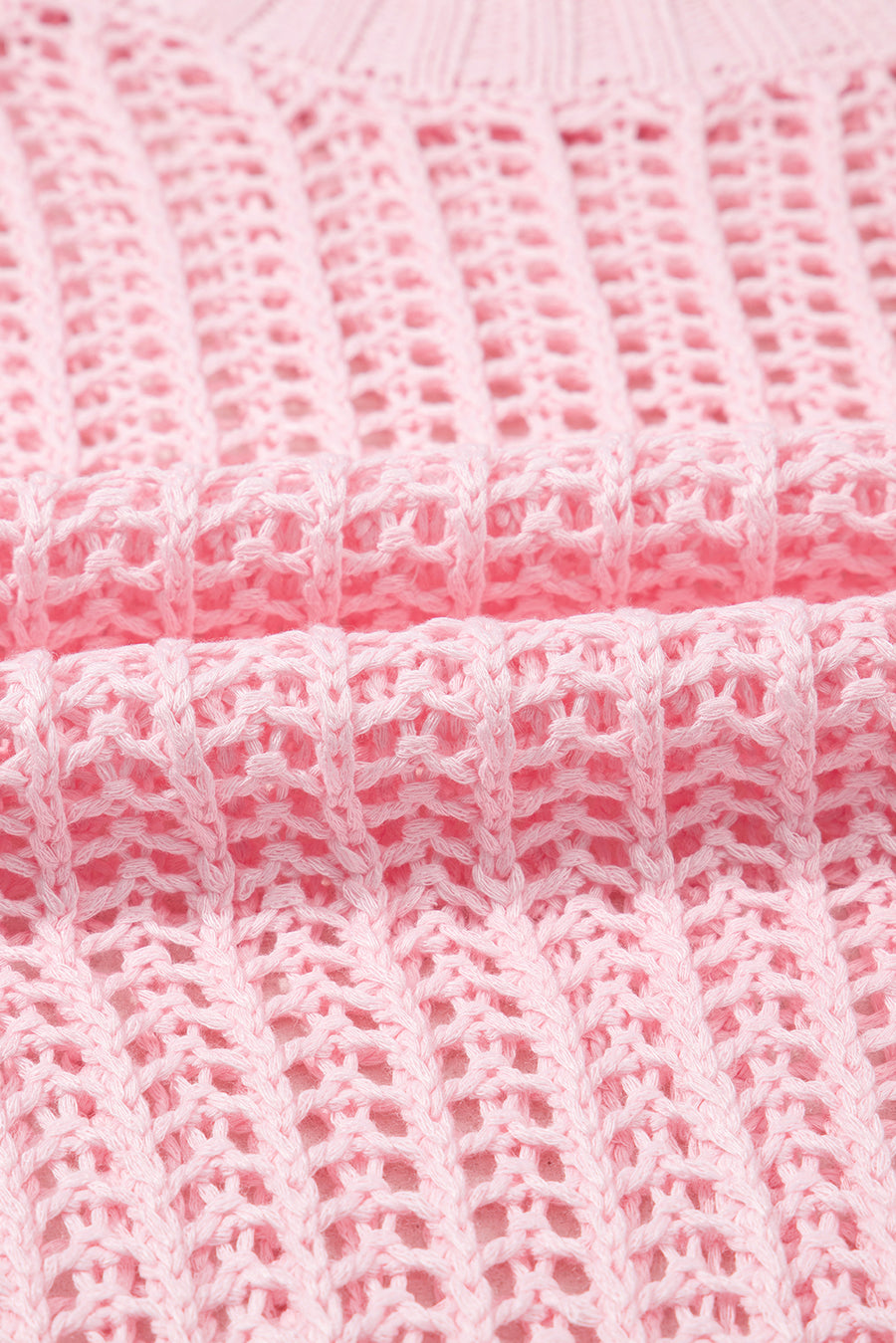 Side Tie Crochet Knit Short Sleeve Sweater- 2 Colors