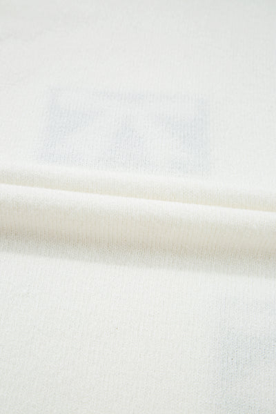 Black Bow Pattern Short Sleeve Knit Top