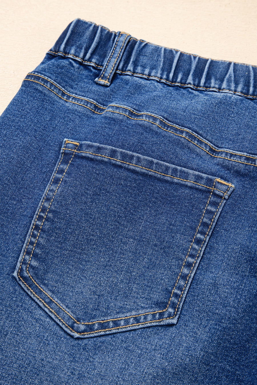 Plus Size Acid Wash Lace-Up Jeans- 4 Colors