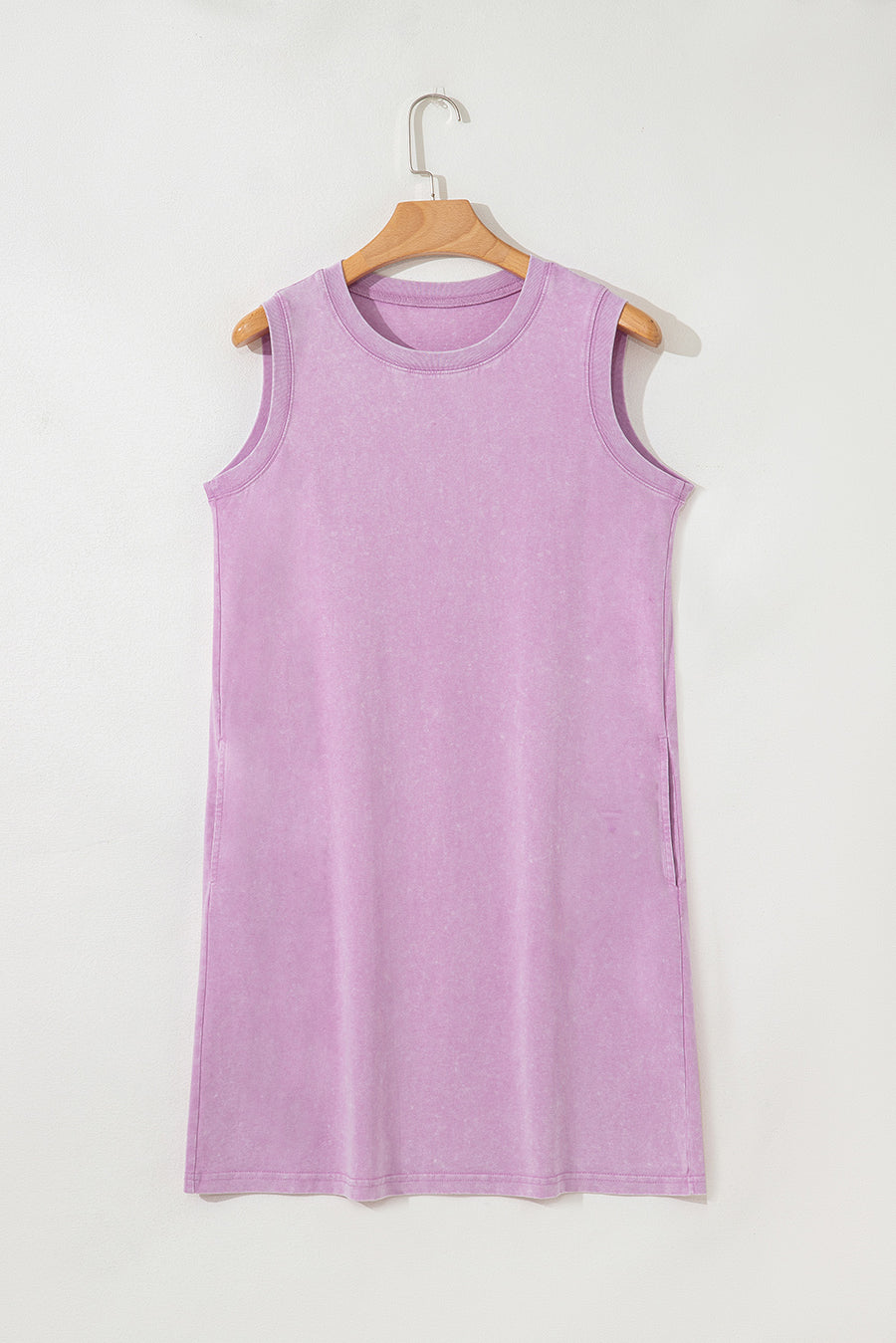 Mineral Wash Tank Mini Dress with Pockets- 3 Colors