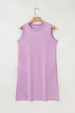 Mineral Wash Tank Mini Dress with Pockets- 3 Colors