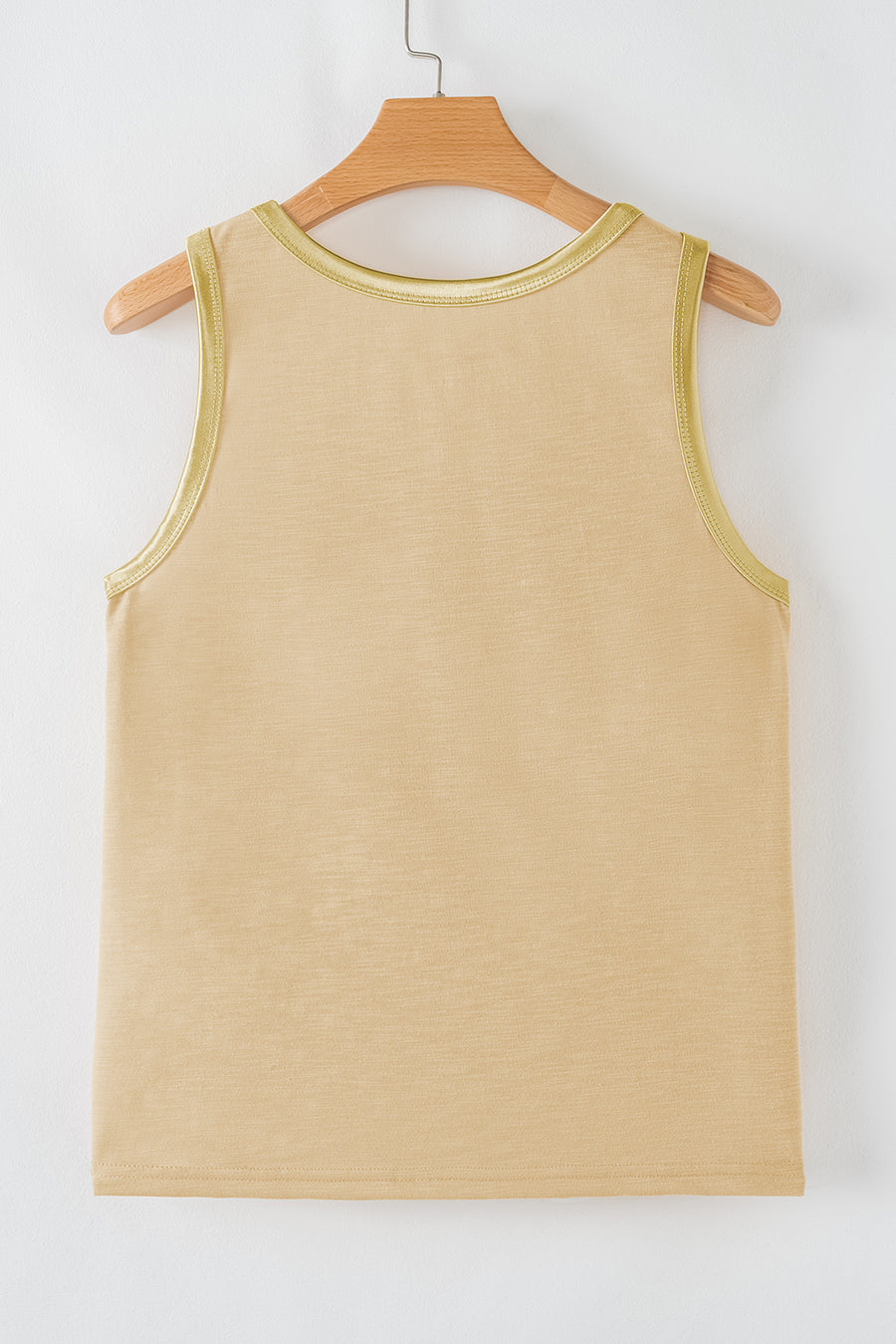 Contrast Trim Crew Neck Tank Top- 2 Colors