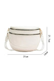 PU Leather Double Zipper Crossbody Bag- 3 Colors