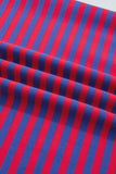 Striped Ribbed Short Sleeve T-Shirt and Shorts Set- 3 Colors