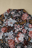 Floral Mock Neck Long Sleeve Mesh Blouse- 2 Colors