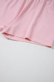 Yellow Cream Solid Color Washed Sleeveless Top Split Skort Cotton 2pcs Outfit