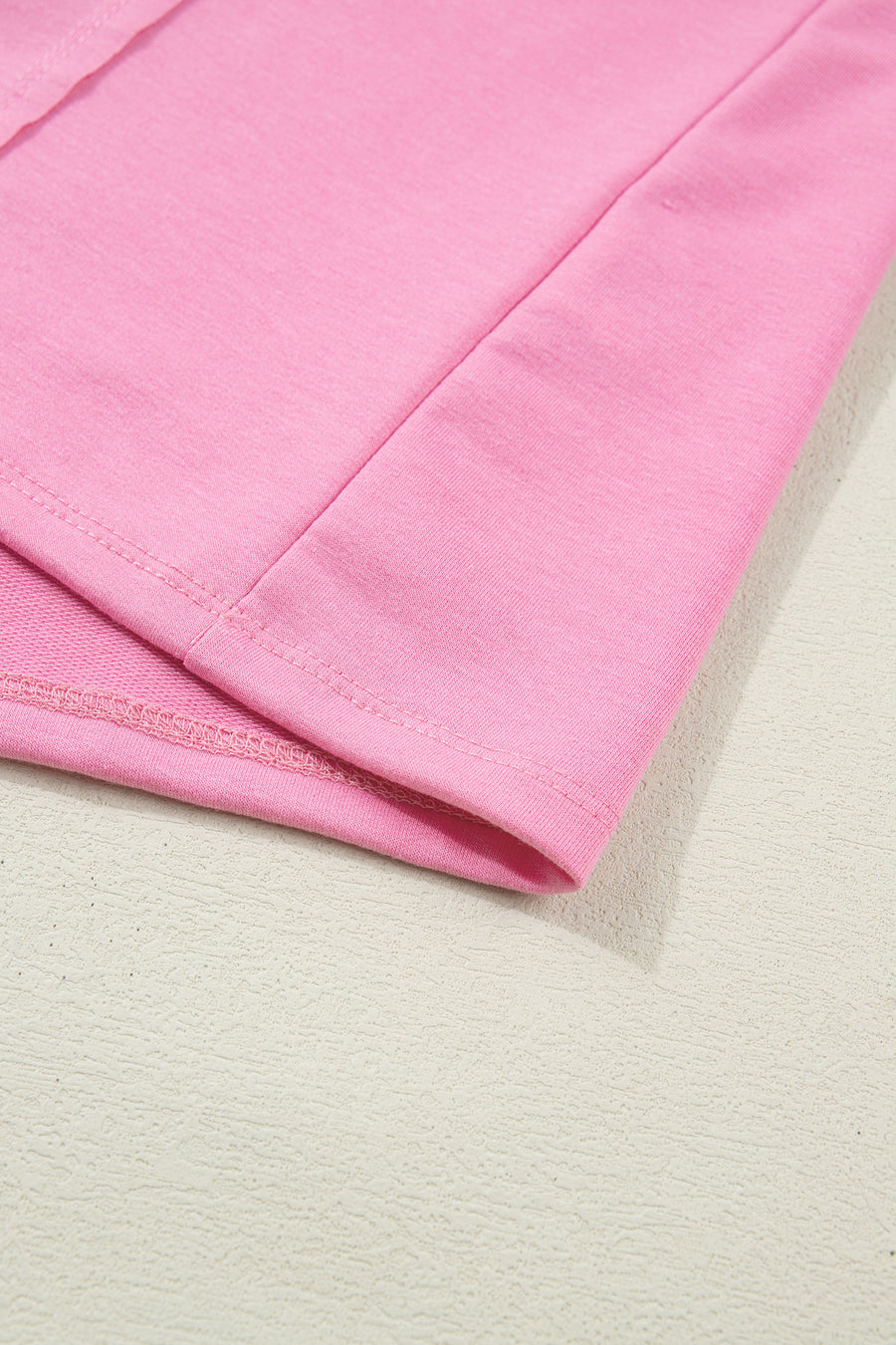Pink Floral Patched Exposed Seam Oversized T-Shirt- 2 Colors