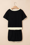*Pre-Order* Color Block Drop Shoulder T-Shirt and Skort Set- 5 Colors