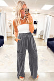Mineral Wash High Waist Cargo Sweatpants- 3 Colors