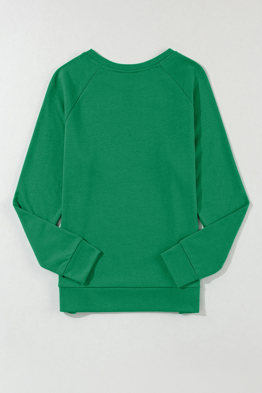 Green Crew Neck Raglan Sleeve Sweatshirt