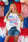 White American Honey Flowers and Bows Graphic T-Shirt