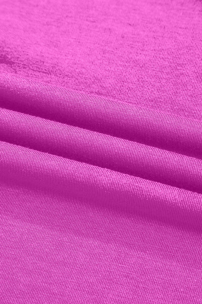 Purple Orchid Contrast Trim V Neck Sleeveless Mini Dress