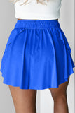 Ribbon Drawstring High-Waist Lined Tennis Skort- 6 Colors
