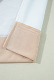 Dusty Color Block Patchwork Side Slit Tunic T-Shirt