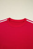 Varsity Striped Cropped Sweatshirt and Wide Leg Pants Matching Set- 5 Colors