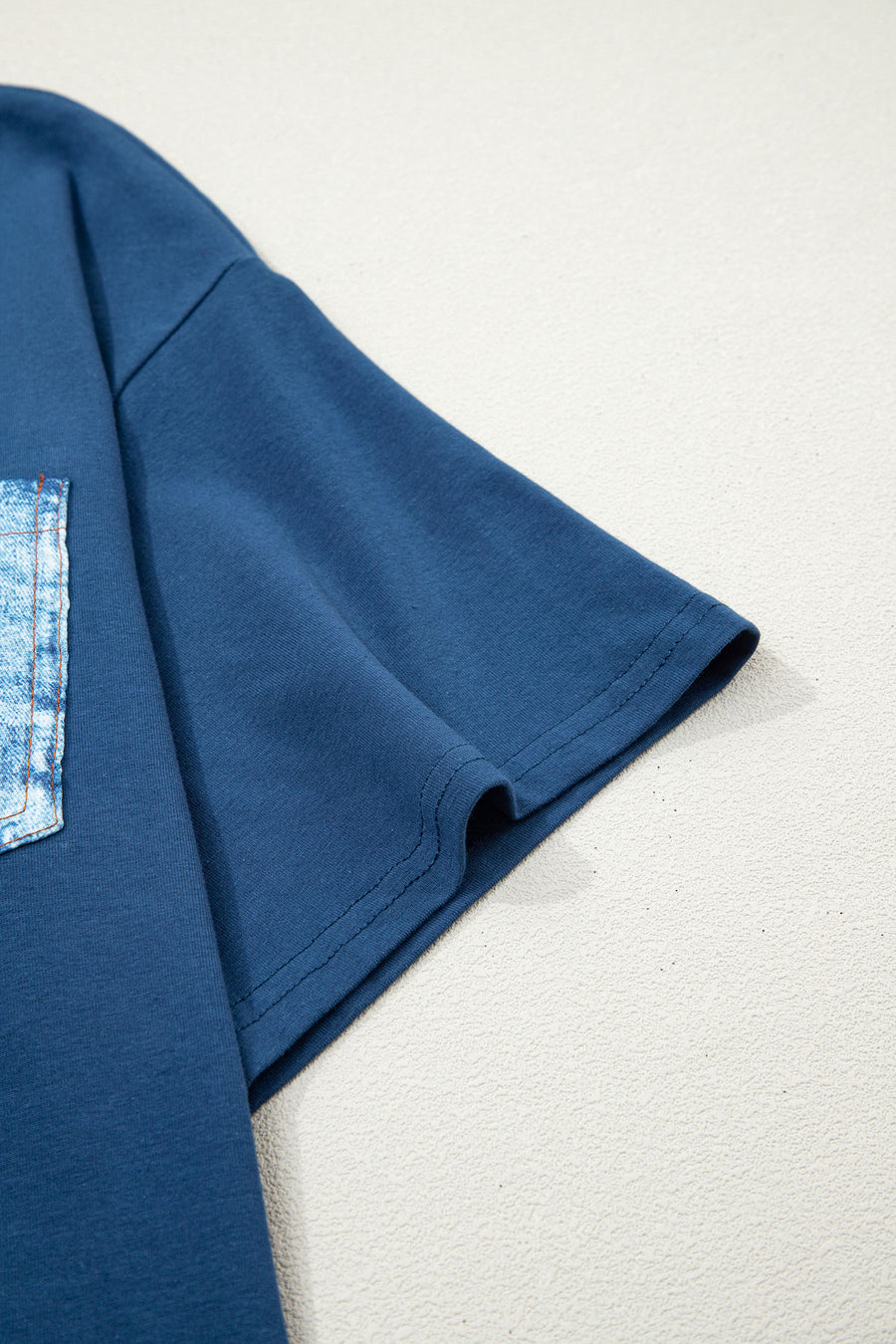Printed Denim Chest Pocket Graphic T-Shirt- 2 Colors