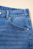 Plus Size Acid Wash Lace-Up Jeans- 4 Colors